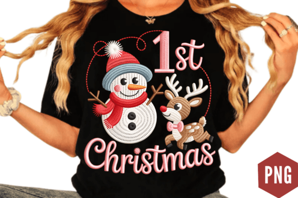Download Embroidery 1st Christmas PNG Design - Design Collection
