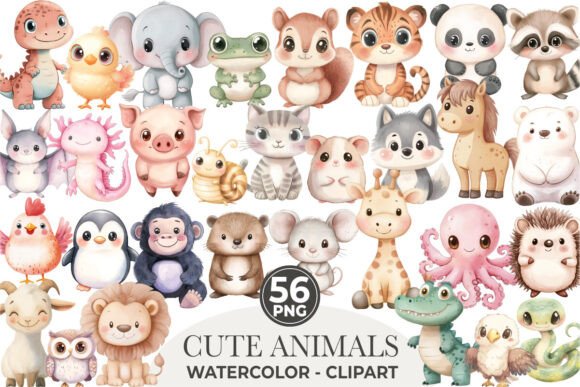 Download Cute Animals Clipart, Baby Animals PNG - Baby Collection