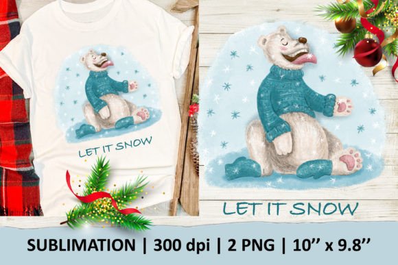 Download Polar Bear Sublimation Design - Design Collection
