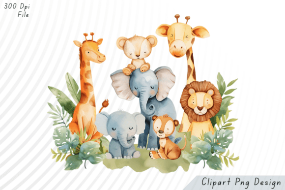 Download Cute Safari Animals PNG Clipart - Safari animal Collection
