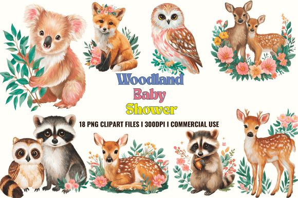 Download Woodland Baby Shower Clipart - Baby Collection