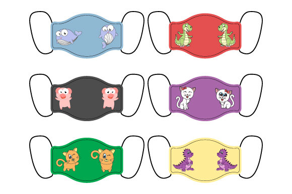 Download Mask Design with Cute Animal Characters - Design Collection