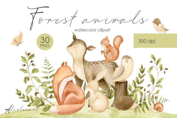 Download Watercolor Forest Animals | Baby Clipart - Baby Collection