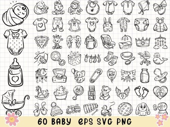 Download Baby Svg Bundle Baby Shower Clipart - Baby Collection
