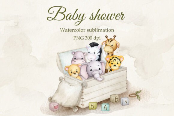 Download Baby Shower. Boho Baby. Safari Animals. - Safari animal Collection