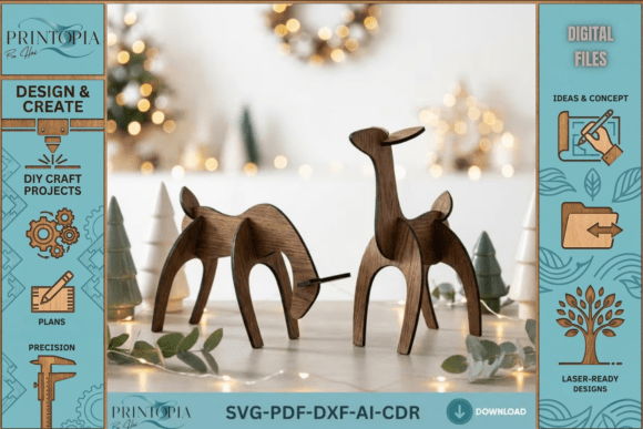Download 3D Reindeer Laser Cut Files - Premium Resources