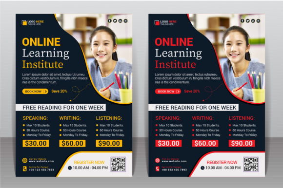 Download Learn English Course Lesson Flyer Design - Design Collection