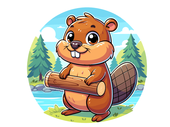 Download Beaver Illustration T-shirt Design. - Design Collection