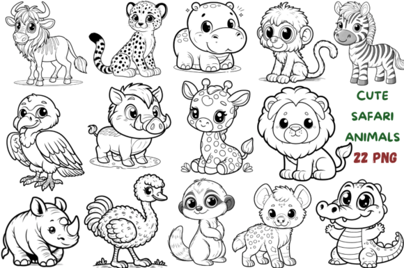 Download Cute Safari Animals Clipart - Safari animal Collection