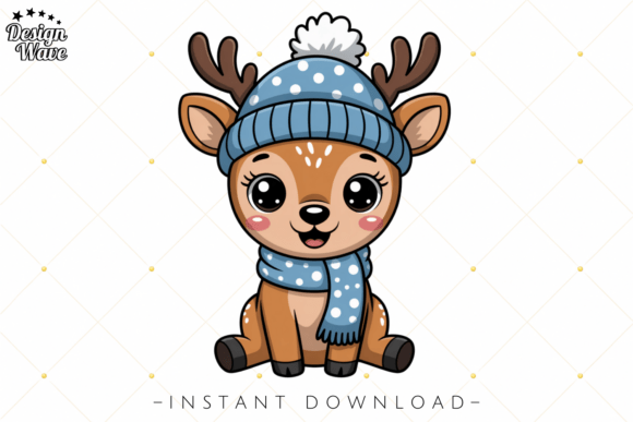 Download Cute Winter Baby Reindeer PNG - Baby Collection