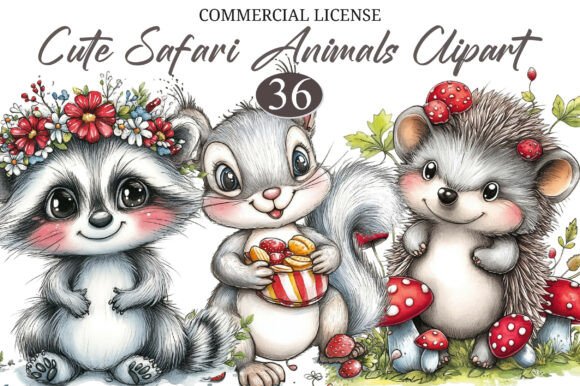 Download Cute Safari Animals Clipart - Safari animal Collection