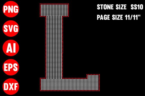 Download L Alphabet Rhinestone Design - Design Collection