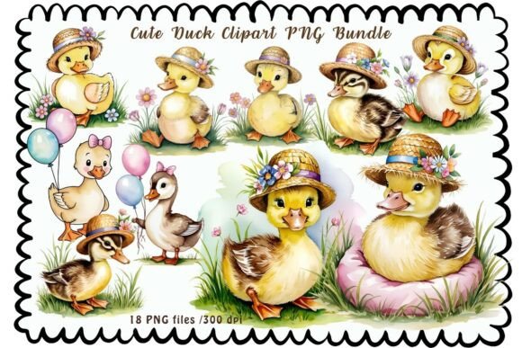 Download Cute Duck Clipart PNG Bundle, Baby Duck - Baby Collection