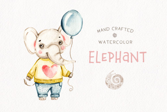 Download Watercolor Nurse Baby Elephant Clipart - Baby Collection