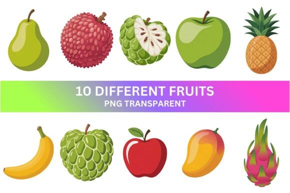 Download Tropical and Fresh Fruit Clipart PNG Set - Premium Resources