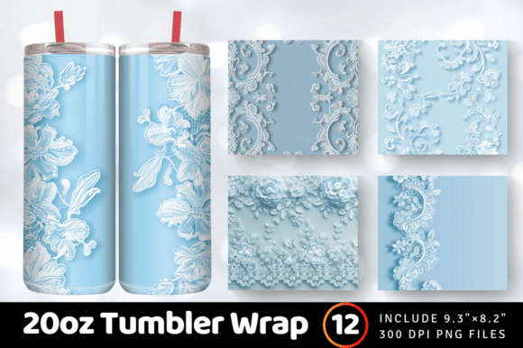 Download Bridal Baby Blue Laces Tumbler Wrap - Baby Collection