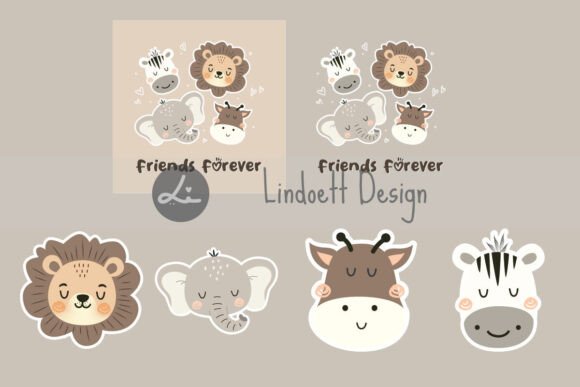 Download Set of Cute Safari Animals - Safari animal Collection