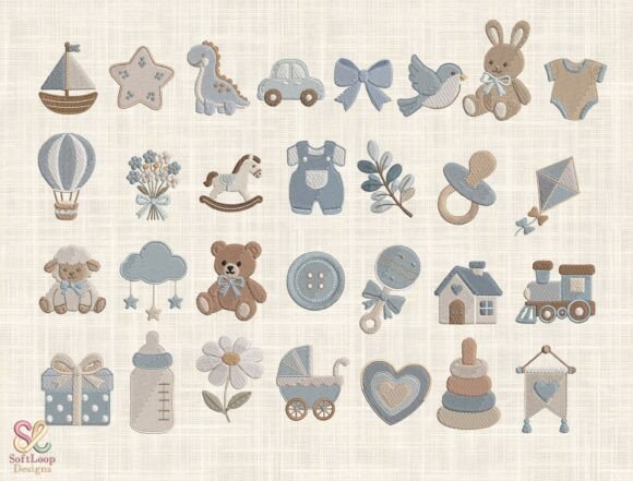 Download Giant Baby Boy Nursery Embroidery Bundle - Baby Collection