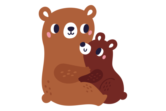 Download Baby Bear Cuddling with Mom. Animal Fami - Baby Collection