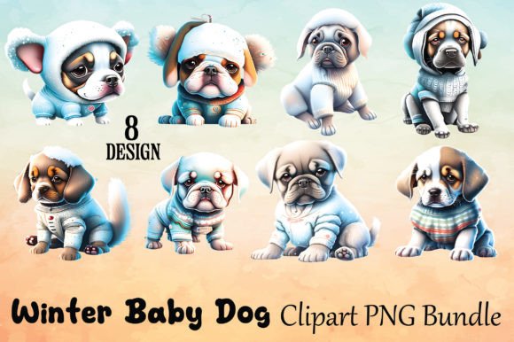 Download Winter Baby Dog Clipart PNG Bundle - Baby Collection