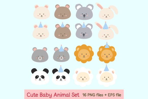 Download Cute Baby Animal Set - Baby Collection