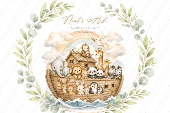 Download Cute Noah’s Ark Baby Clipart - Baby Collection