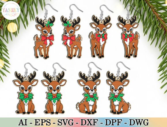 Download Reindeer Earrings SVG Bundle - Premium Resources
