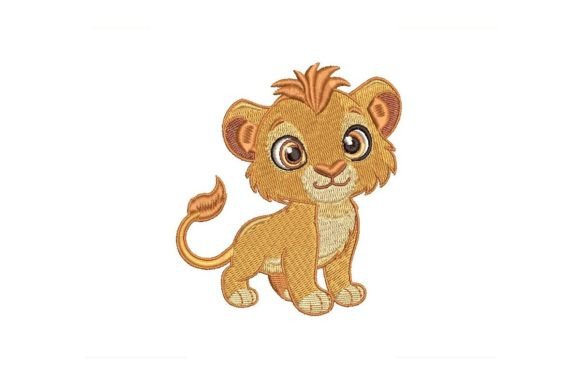 Download Lion Cub Embroidery Design - Design Collection