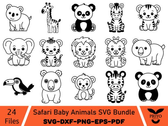 Download Safari Baby Animals SVG Bundle - Baby Collection