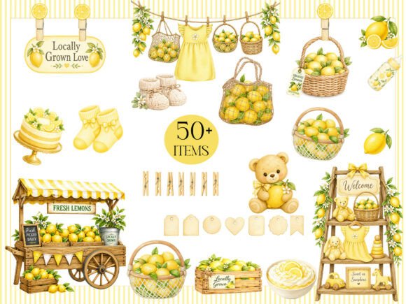 Download Fresh Lemon Baby Shower Clipart - Baby Collection