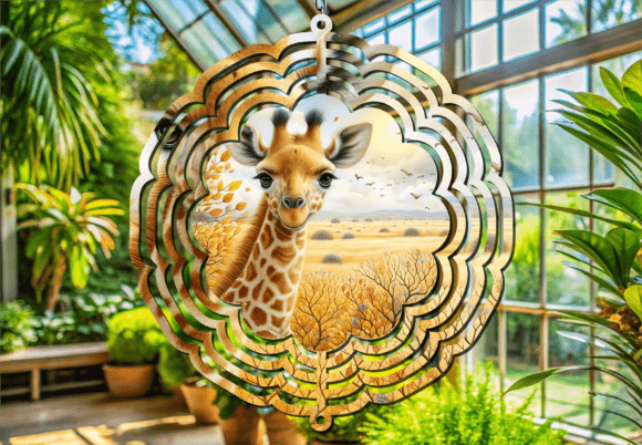 Download Baby Giraffe Safari Animal Wind Spinner - Safari animal Collection