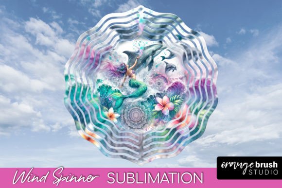 Download Watercolor Mermaid Wind Spinner Design - Design Collection