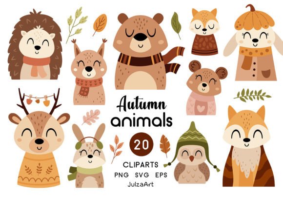 Download Autumn Animals Clipart, Fall Clipart - Autumn animals Collection