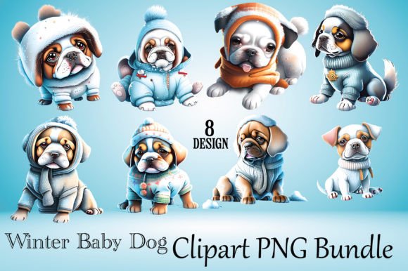 Download Winter Baby Dog Clipart PNG Bundle - Baby Collection