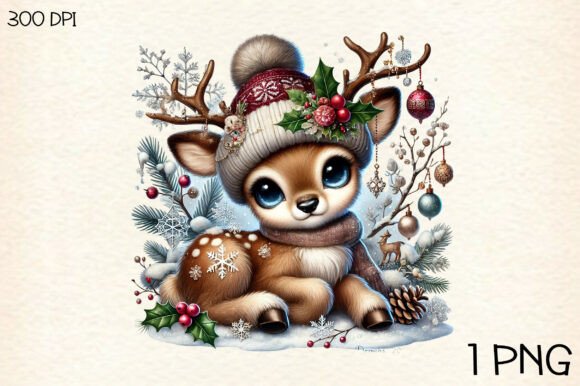 Download Christmas Baby Reindeer PNG Clipart - Baby Collection