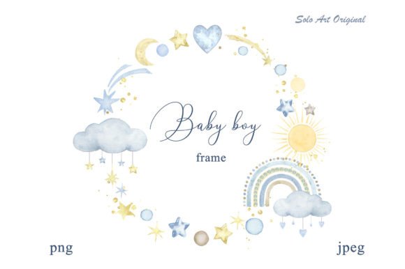 Download Baby Boy Shower Rainbow Frame - Baby Collection