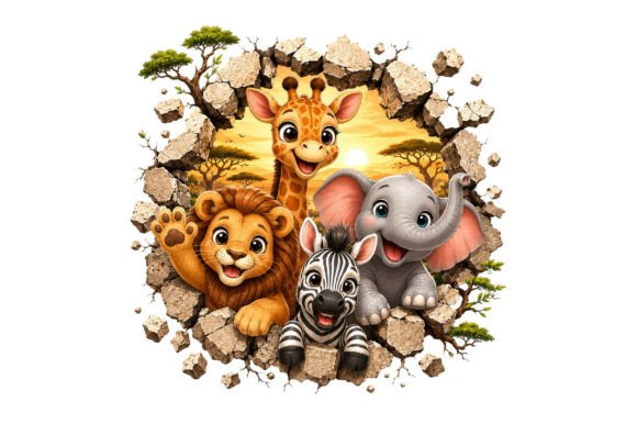 Download Cute Safari Animals PNG - Safari animal Collection