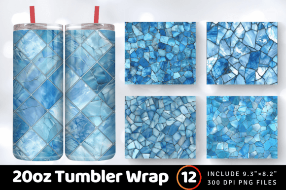 Download Baby Blue Stained Glass Tumbler Wrap - Baby Collection