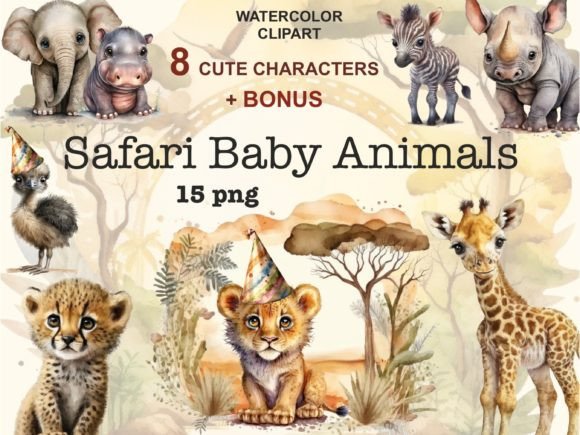 Download Safari Baby Animals, Cute Animal Clipart - Baby Collection