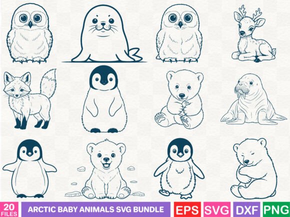 Download Arctic Baby Animals SVG Bundle - Baby Collection