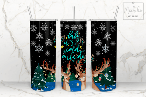 Download Reindeer Baby Its Cold Outside Tumbler - Baby Collection