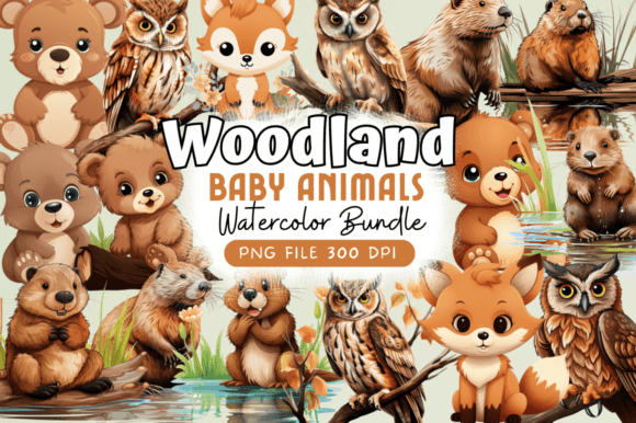 Download Woodland Baby Animals Clipart Bundle - Baby Collection